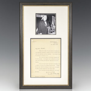 Winston S. Churchill Autograph Letter Signed.