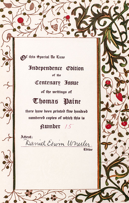 Life and Writings of Thomas Paine