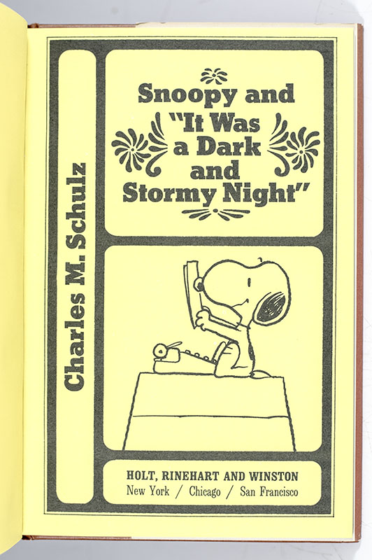 Snoopy and "It Was a Dark and Stormy Night"