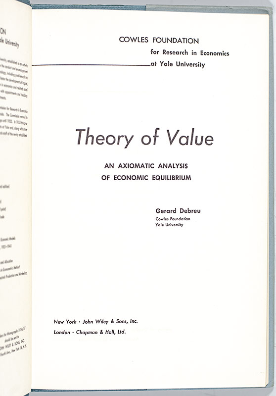 Theory of Value: An Axiomatic Analysis of Economic Equilibrium