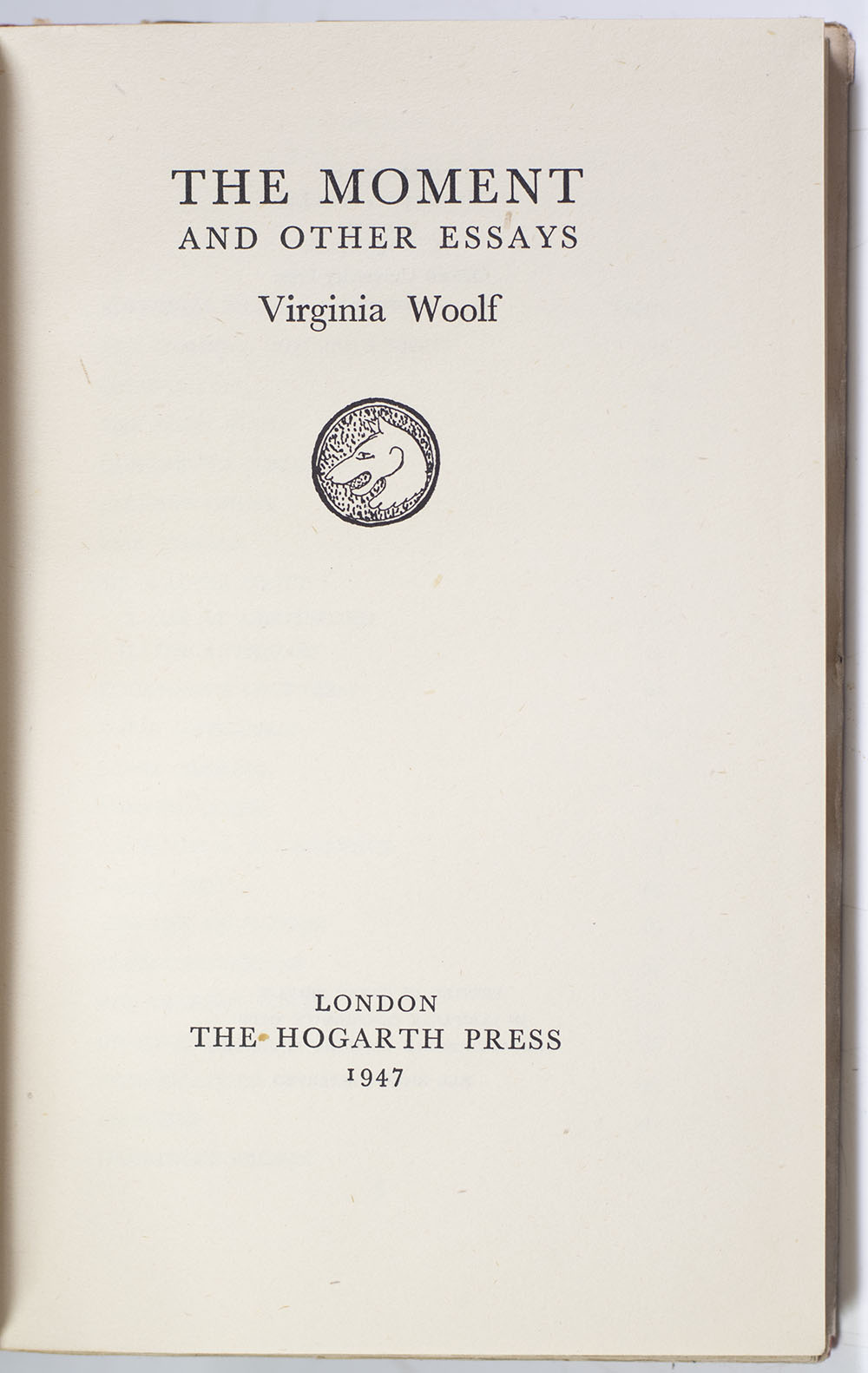 The Moment and Other Essays.