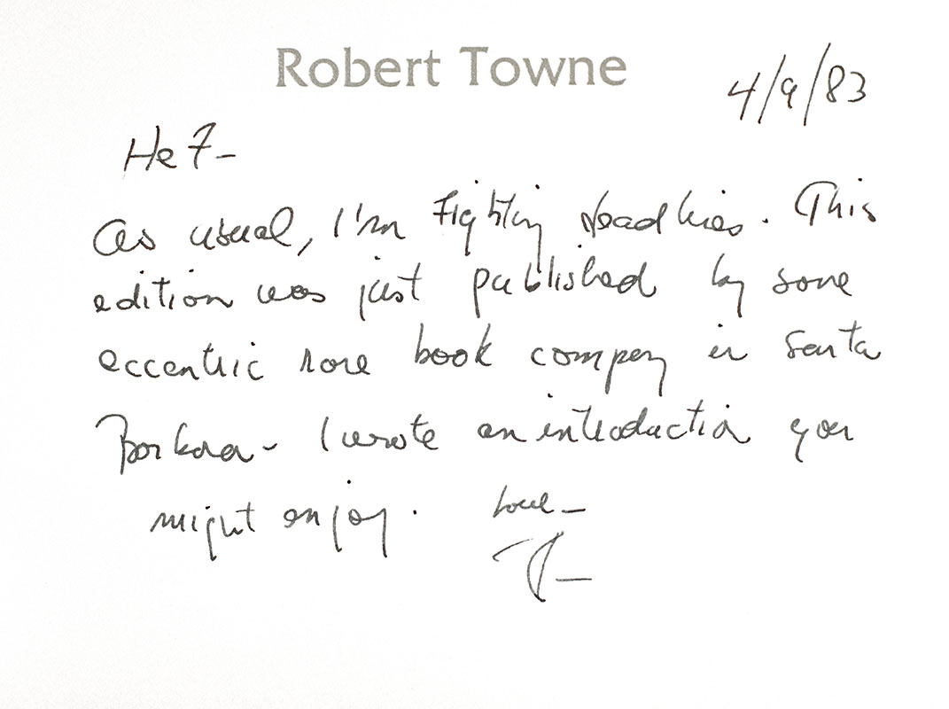 "Chinatown" A Screenplay