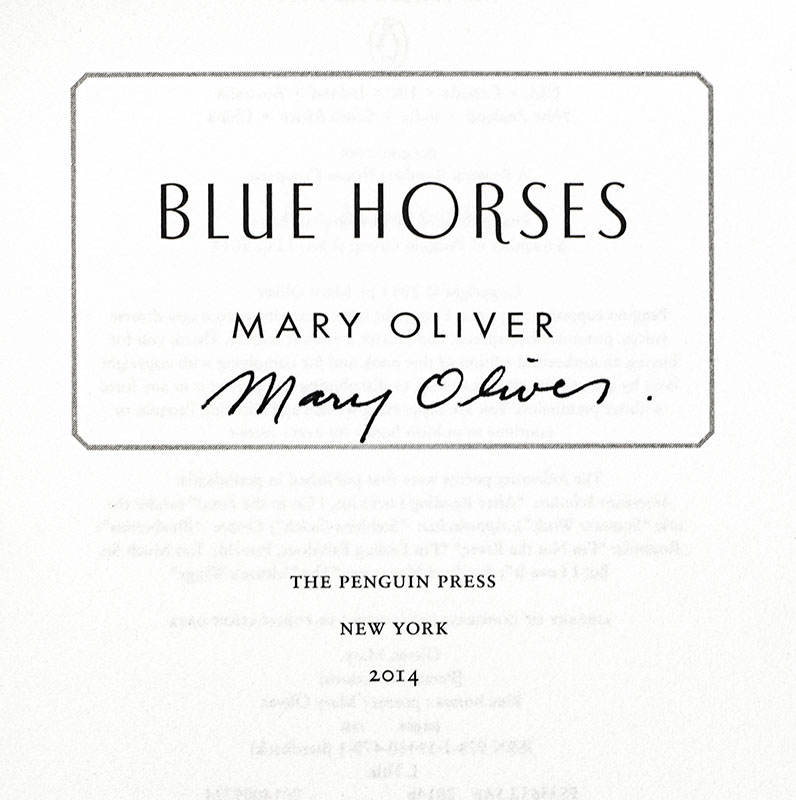 Blue Horses: Poems