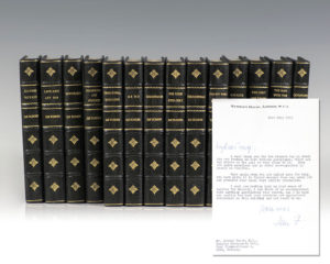 Complete Set of 14 First Edition James Bond Novels: Casino Royale, Live and Let Die, Moonraker, Diamonds are Forever, From Russia with Love, Dr. No, Goldfinger, For Your Eyes Only [Short Stories including A View to a Kill and Quantum of Solace], Thunderball, The Spy Who loved Me, On Her Majesty's Secret Service, You Only Live Twice, The Man with the Golden Gun, Octopussy and The Living Daylights.