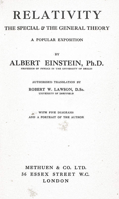 Relativity: The Special And General Theory
