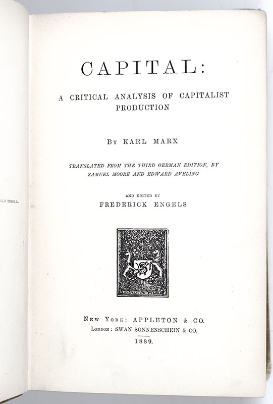 Capital: A Critical Analysis of Capitalist Production.