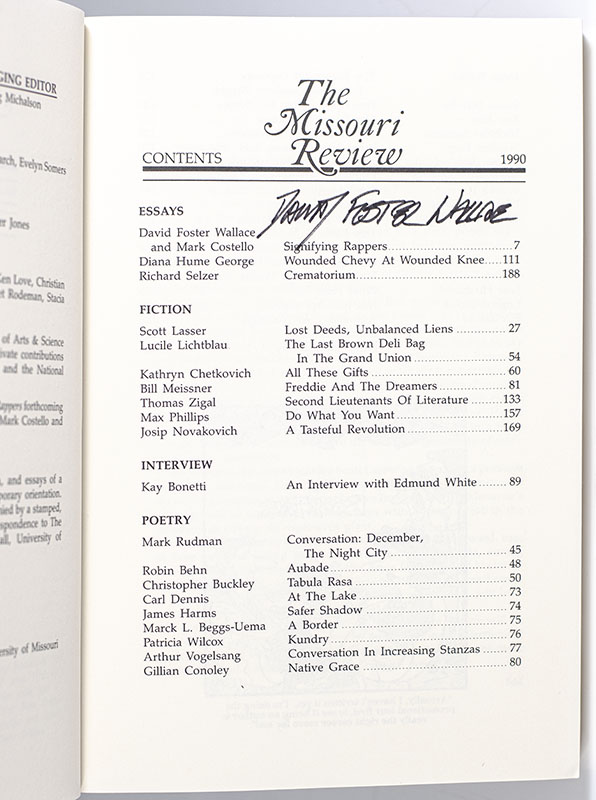 The Missouri Review: Signifying Rappers, Volume XIII, Number 2