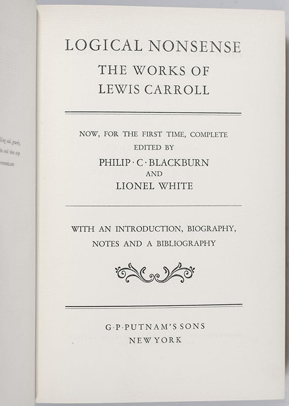 Logical Nonsense: The Works of Lewis Carroll