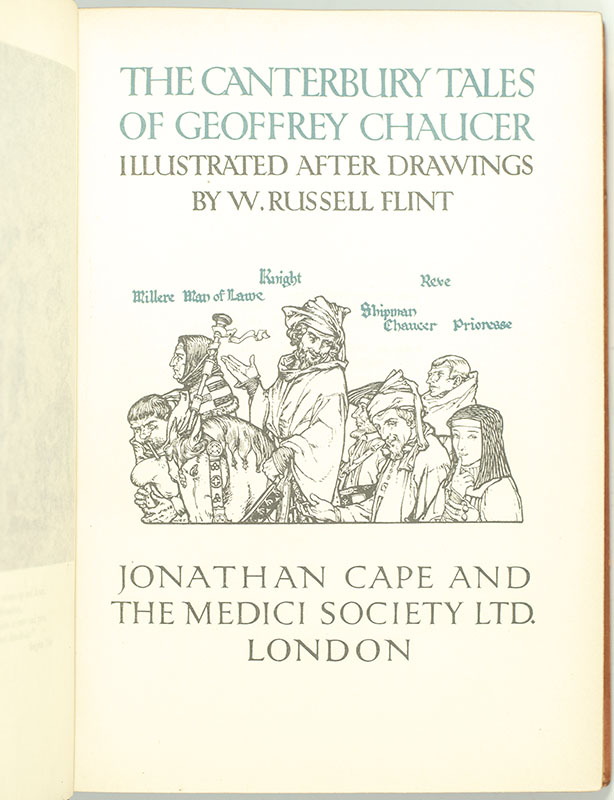 The Canterbury Tales of Geoffrey Chaucer