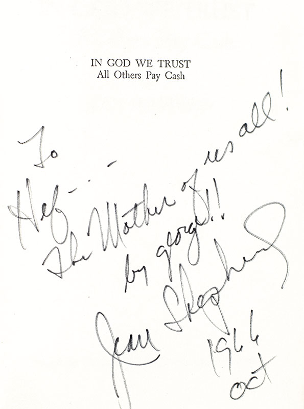 In God We Trust: All Others Pay Cash