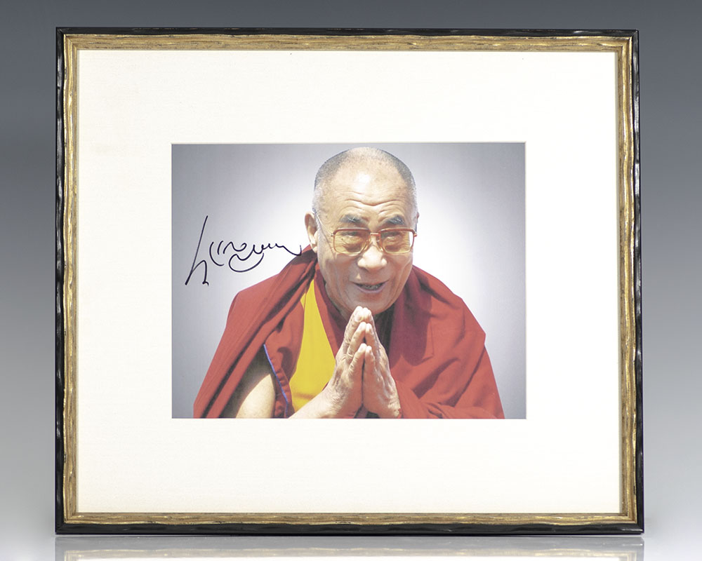 The Dalai Lama Signed Photograph.