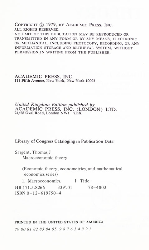 Macroeconomic Theory