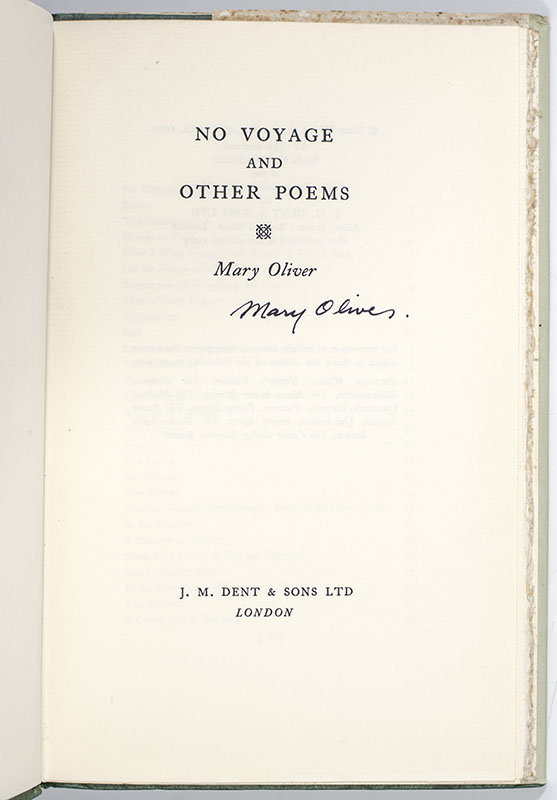 No Voyage and Other Poems