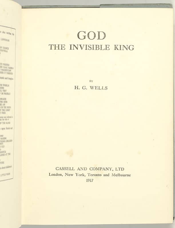 God The Invisible King