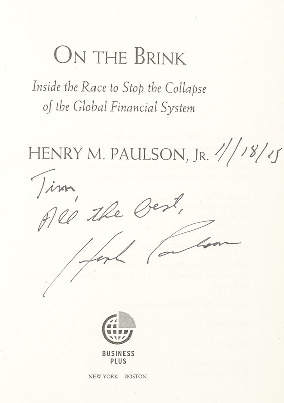 On the Brink: Inside the Race to Stop the Collapse of the Global Financial System