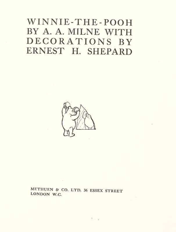 Winnie-the-Pooh. With Decorations by Ernest H. Shepard.