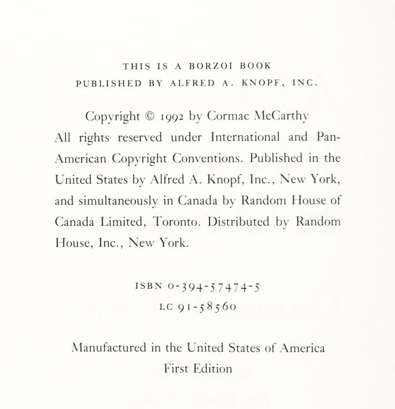 All the Pretty Horses; The Crossing; Cities of the Plain