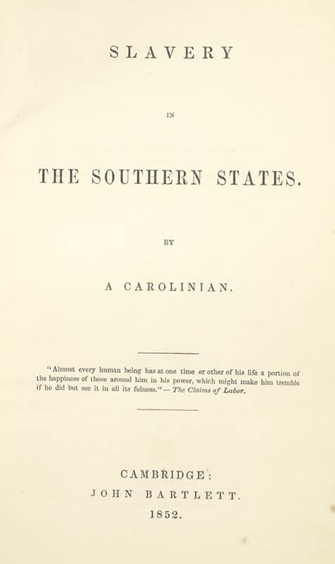 Slavery in the Southern States