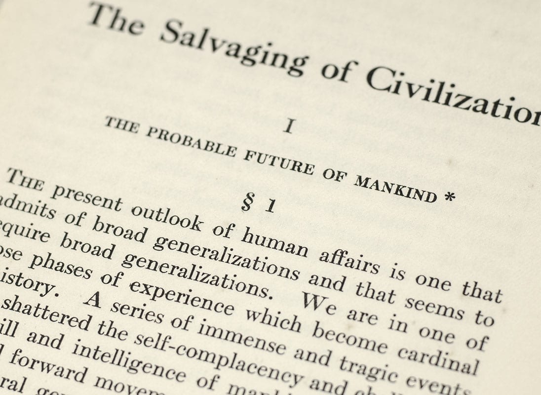 The Salvaging of Civilization