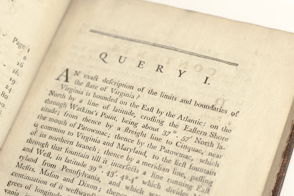 Notes of the State of Virginia.