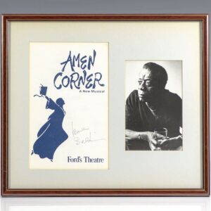 James Baldwin Signed Program. Amen Corner.