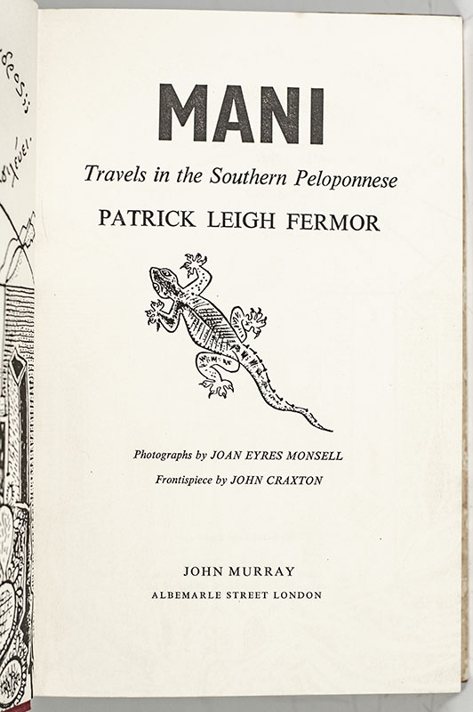 Mani: Travels In The Southern Peloponnese.