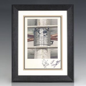 Apollo 11 Lunar Plaque Signed Photograph.