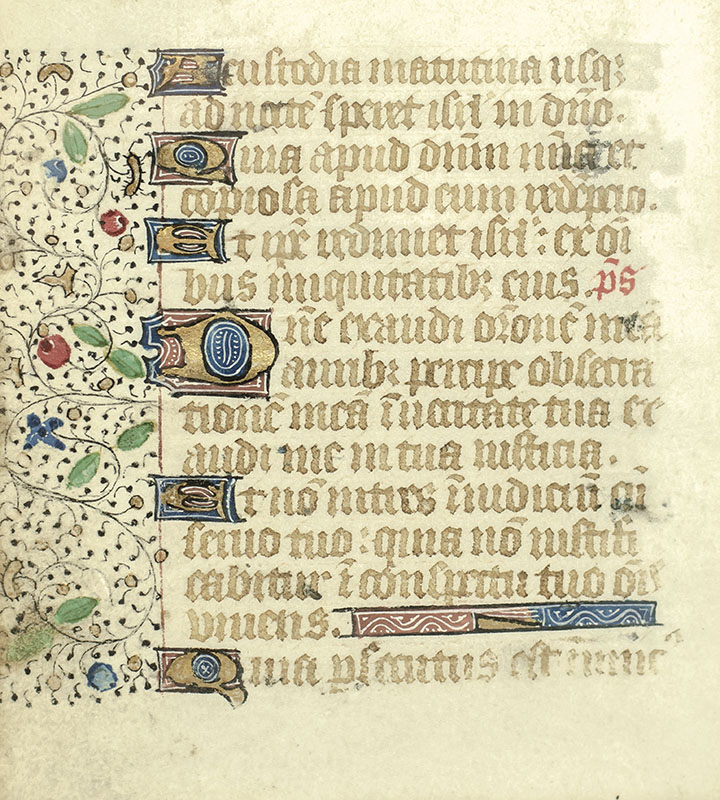 Miniature Book of Hours Illuminated Manuscript Leaf Collection.