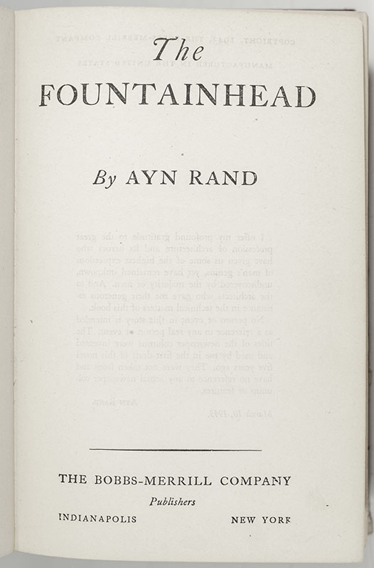 The Fountainhead.