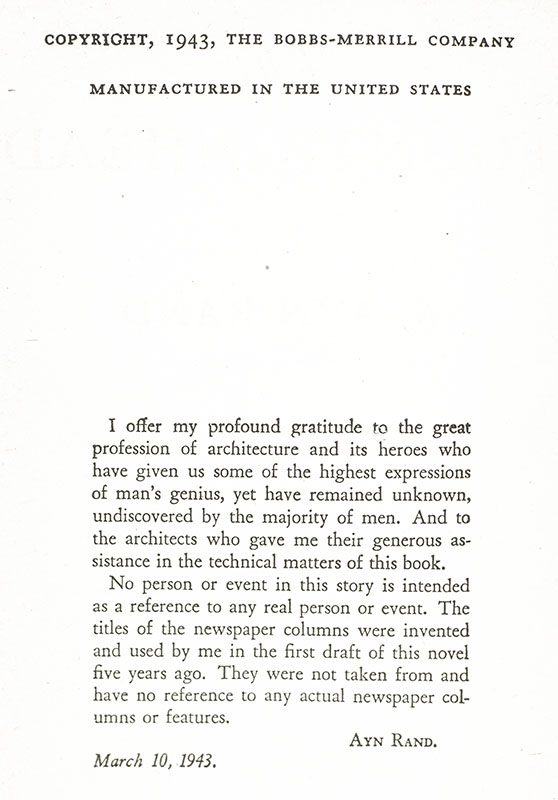 The Fountainhead.