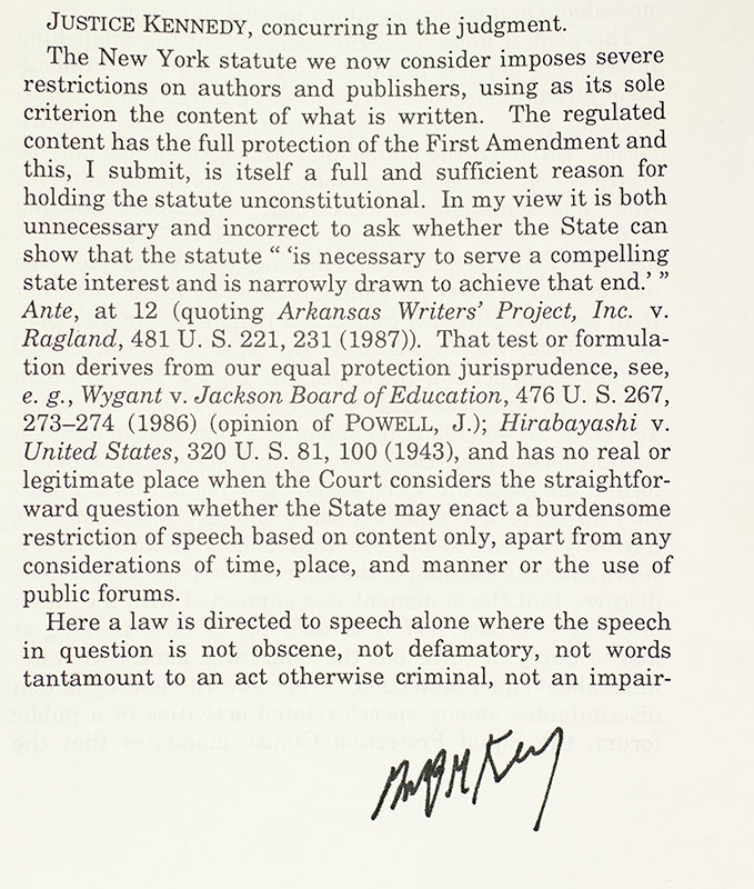 Supreme Court Justice Signed Pamphlet Collection.