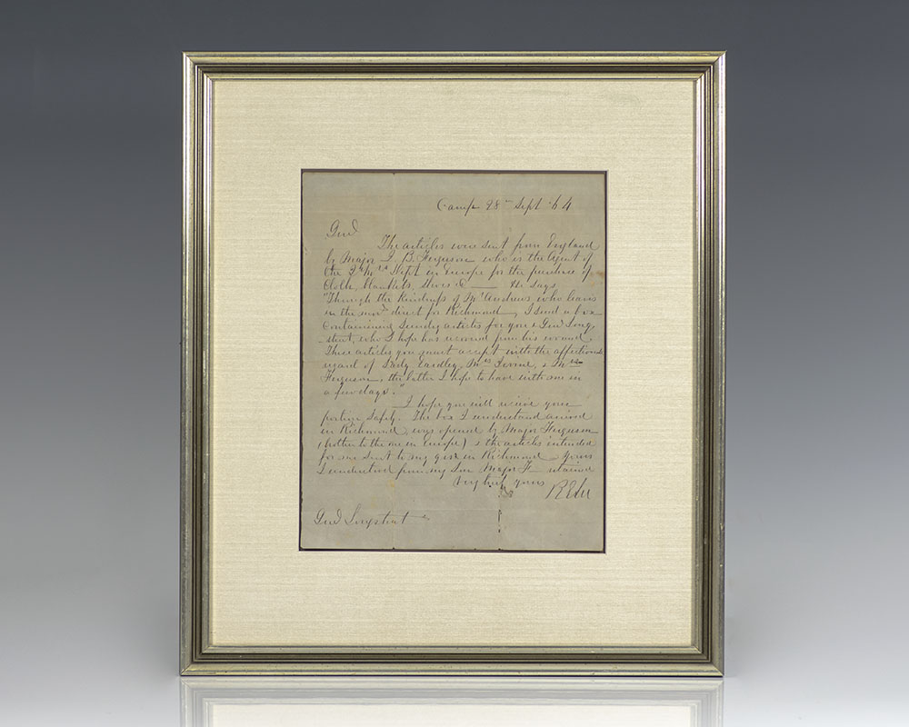 Robert E. Lee Autograph Letter Signed.