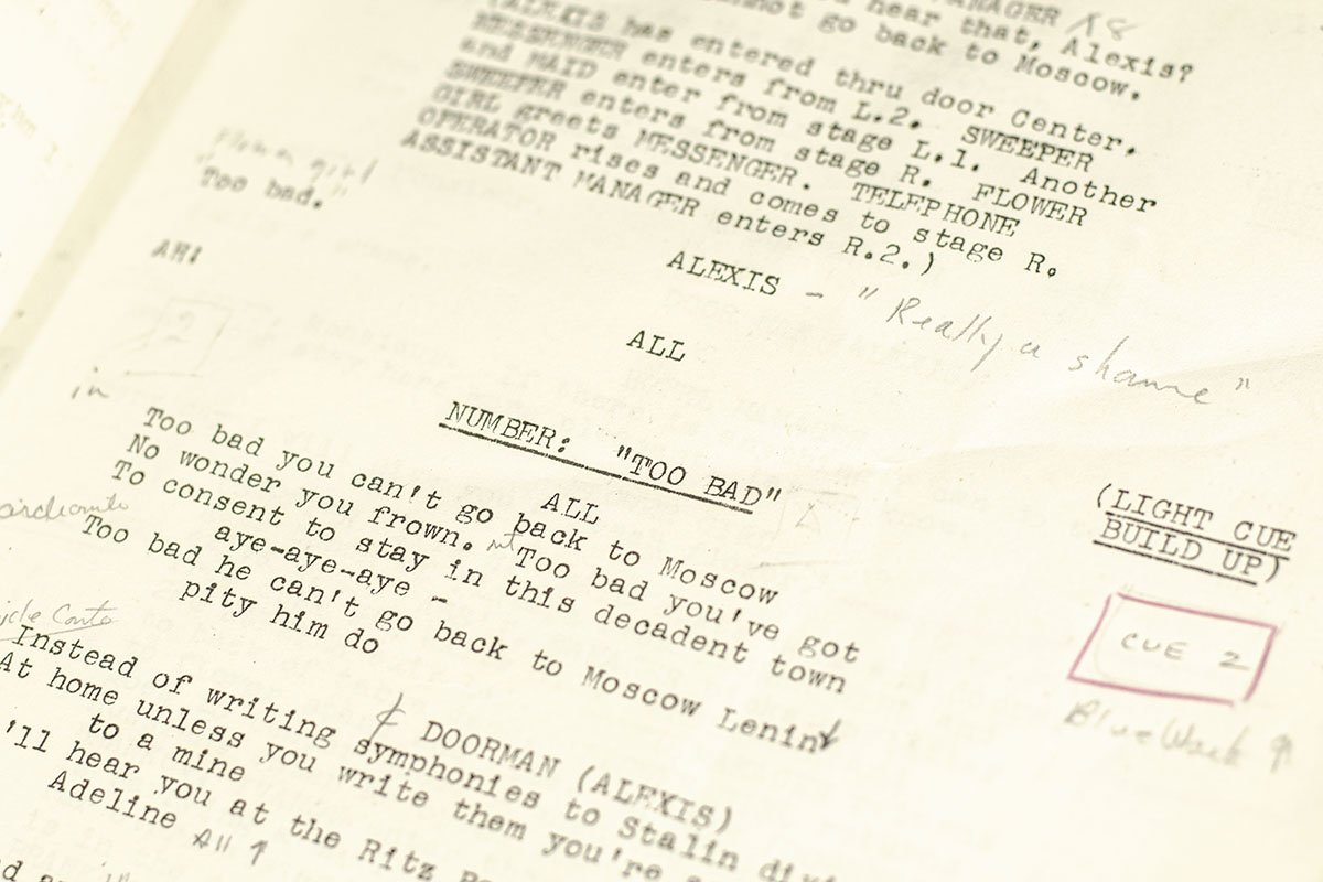 Silk Stockings Original Musical Script.