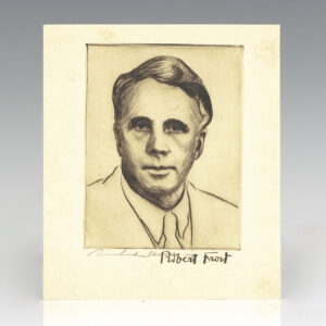 Robert Frost Signed Portrait.