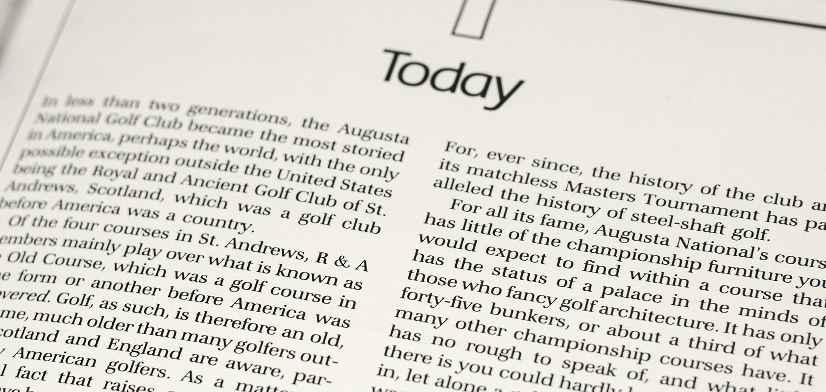A Golf Story: Bobby Jones, Augusta National, and the Masters Tournament.