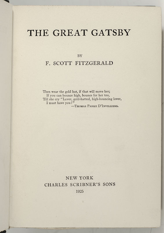 The Great Gatsby.