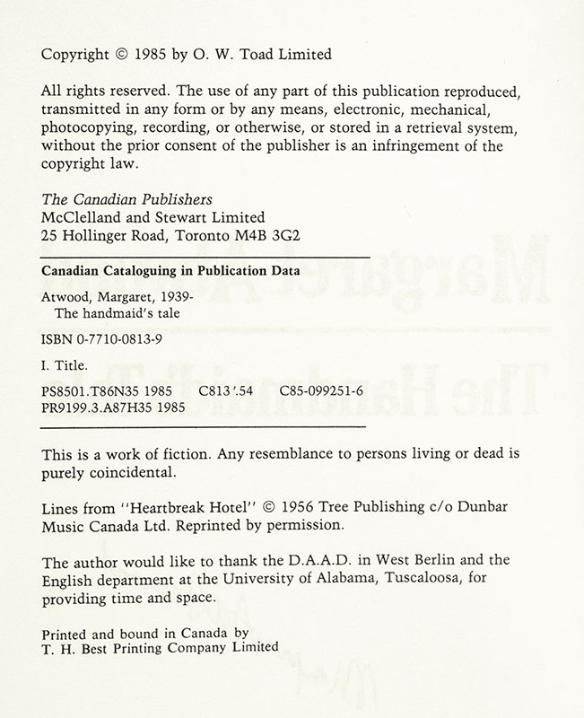 The Handmaid's Tale.