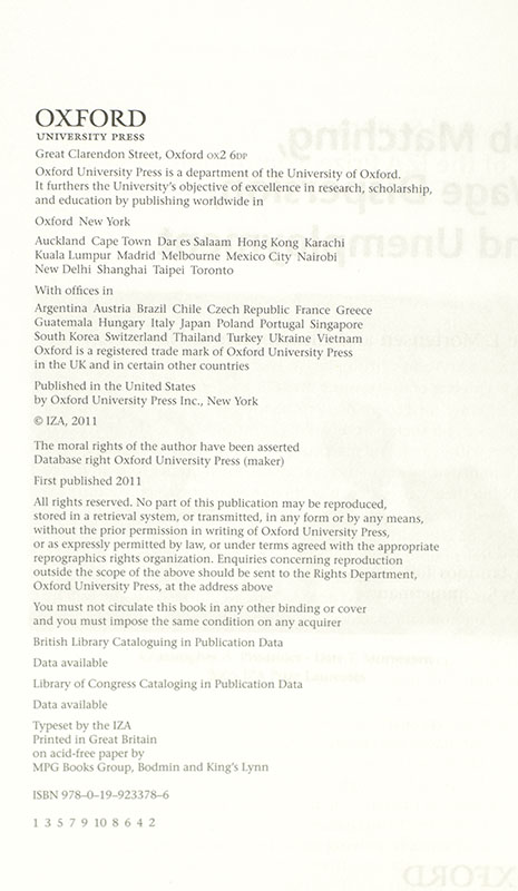 Job Matching, Wage Dispersion, and Unemployment.