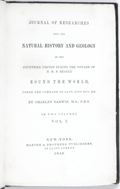 Journal of Researches into the Natural History and Geology of the Countries Visited During the Voyage of H.M.S. Beagle Round the World, Under the Command of Capt. Fitz Roy, R.N.