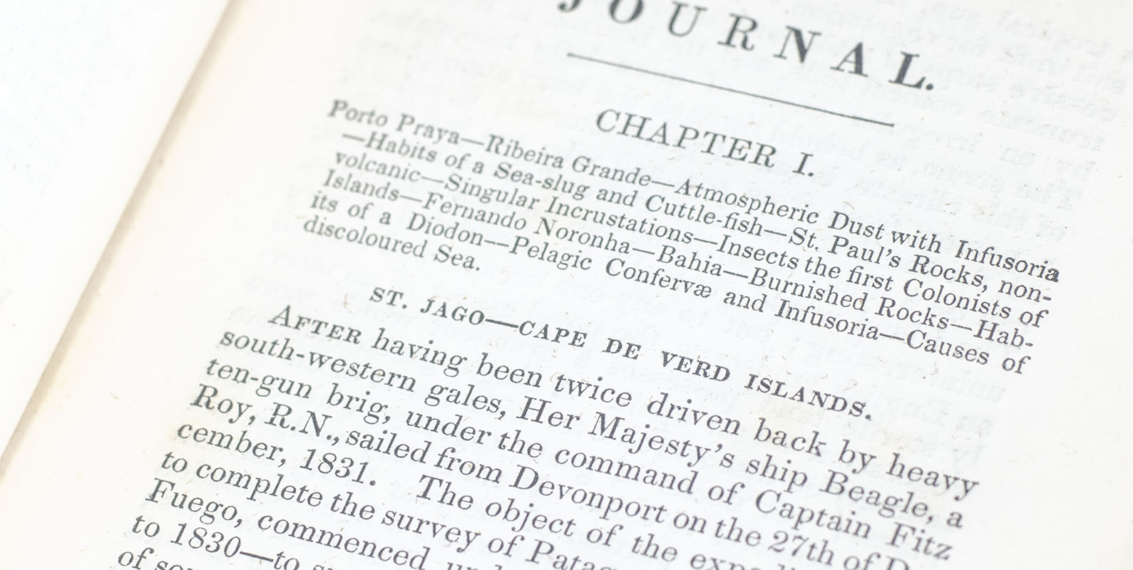 Journal of Researches into the Natural History and Geology of the Countries Visited During the Voyage of H.M.S. Beagle Round the World, Under the Command of Capt. Fitz Roy, R.N.