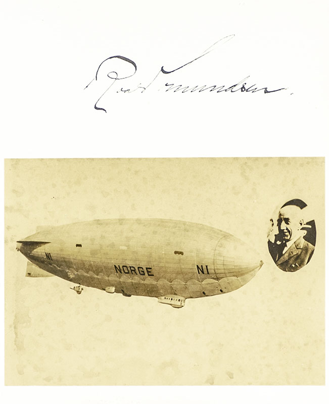 Roald Amundsen Airship Norge Signed Photograph.