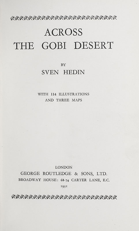 Across the Gobi Desert.