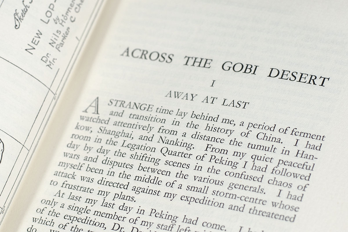 Across the Gobi Desert.