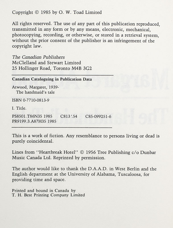 The Handmaid's Tale.