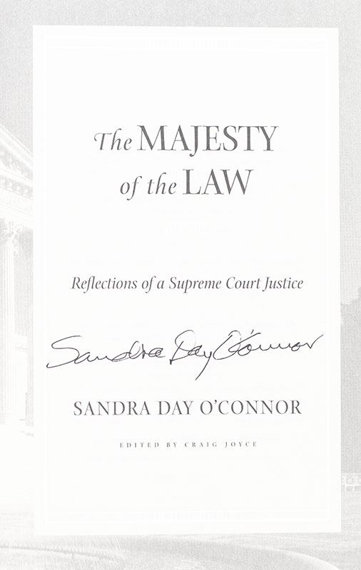 The Majesty of the Law: Reflections of a Supreme Court Justice.