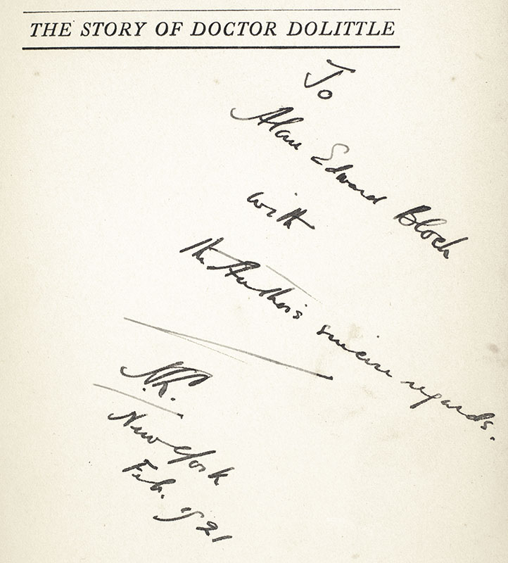 The Story of Doctor Dolittle.