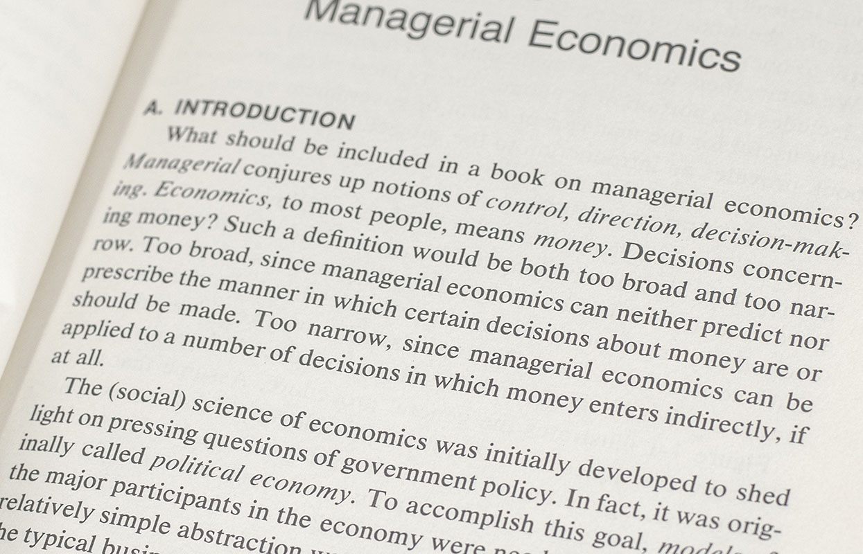 Introduction To Managerial Economics.