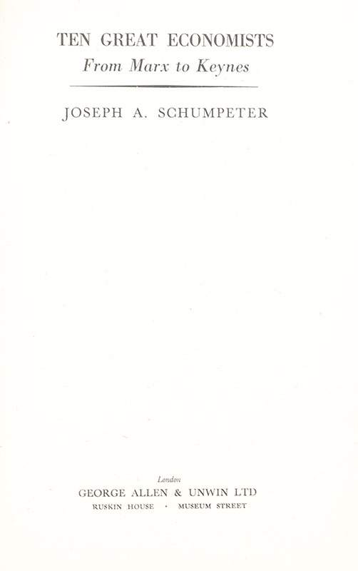 Ten Great Economists.