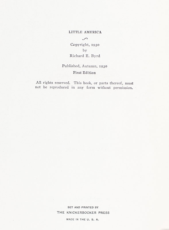 Little America: Aerial Exploration in the Antarctic, The Flight to the South Pole.