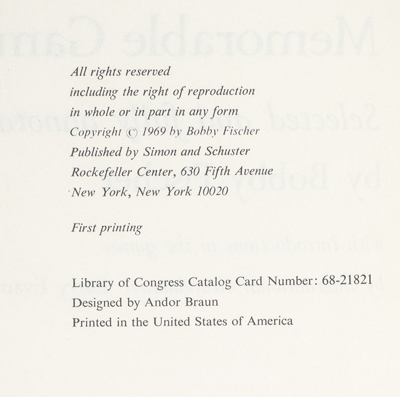 My 60 Memorable Games.